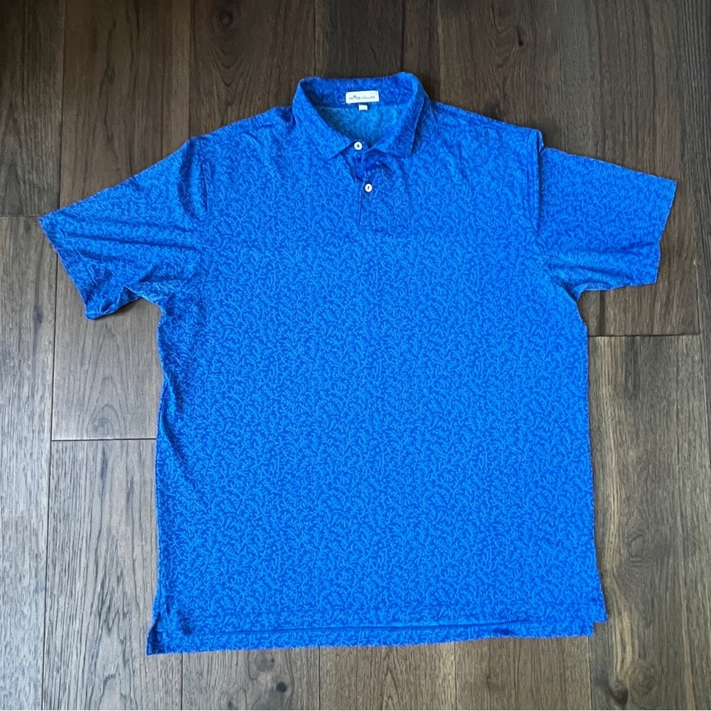 Peter Millar Performance Jersey Polo Men's Extra Large Blue golf shirt tennis - Picture 1 of 8